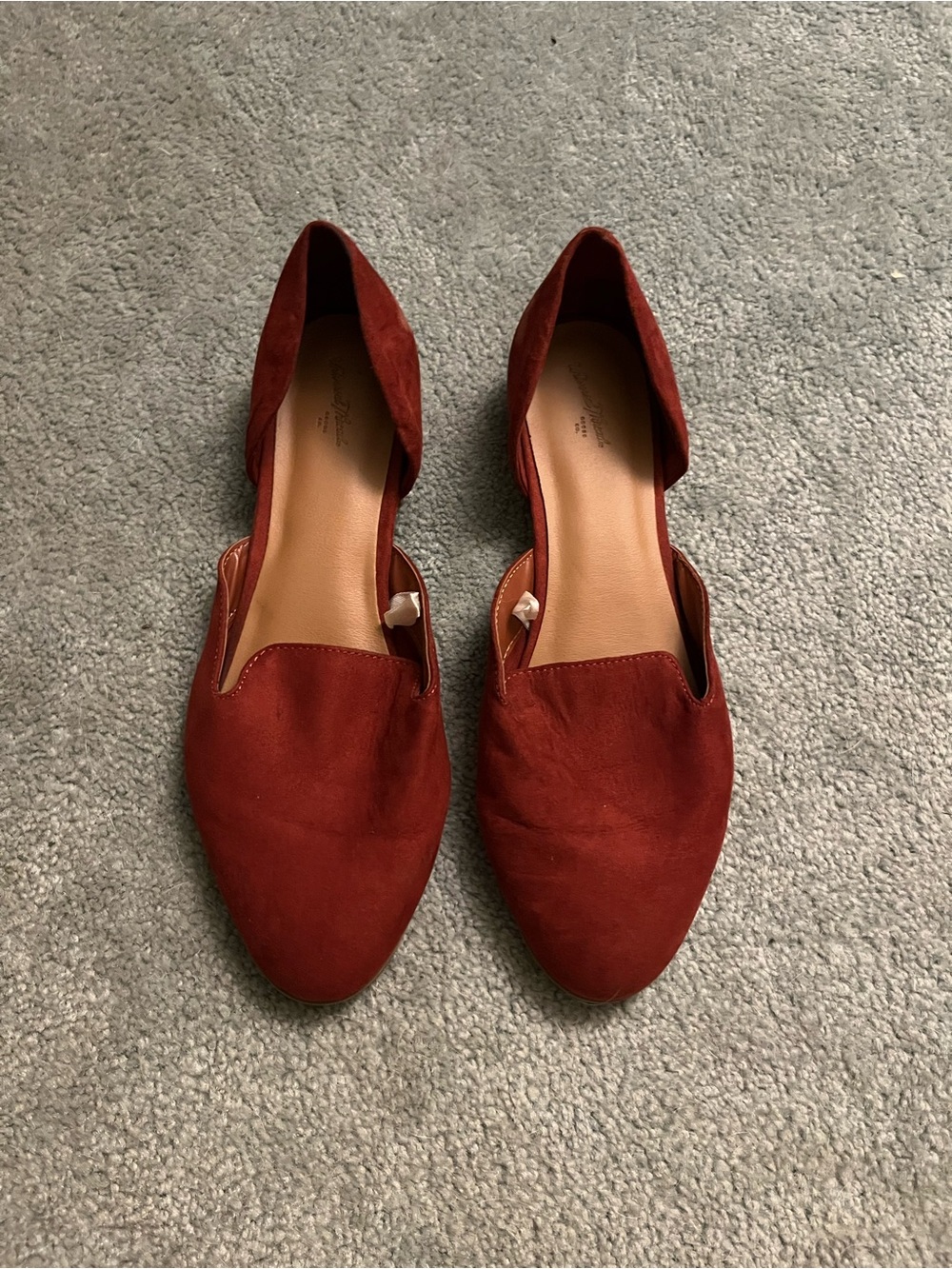 Universal Thread Women's Rust Red Suede D'Orsay Flats